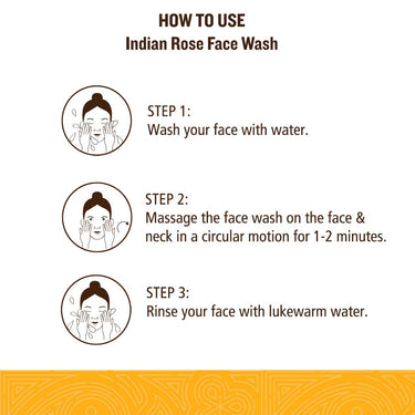 SoulTree Ayurvedic Indian Rose Face Wash With Turmeric & Honey For Dry to Normal Skin - Heals and Prevents Blemishes, Deeply Hydrates, and Nourishes Naturally-120ml